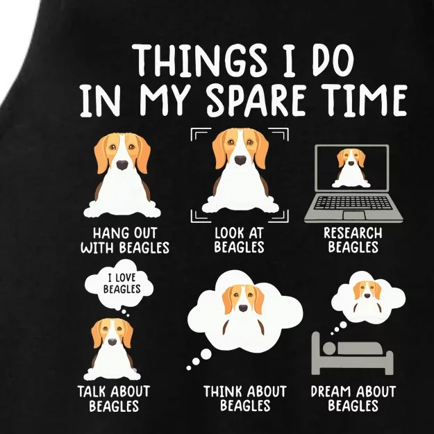 Funny Beagle Dog Beagle 6 Things I Do Beagle Ladies Tri-Blend Wicking Tank