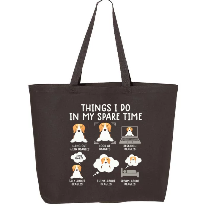 Funny Beagle Dog Beagle 6 Things I Do Beagle 25L Jumbo Tote