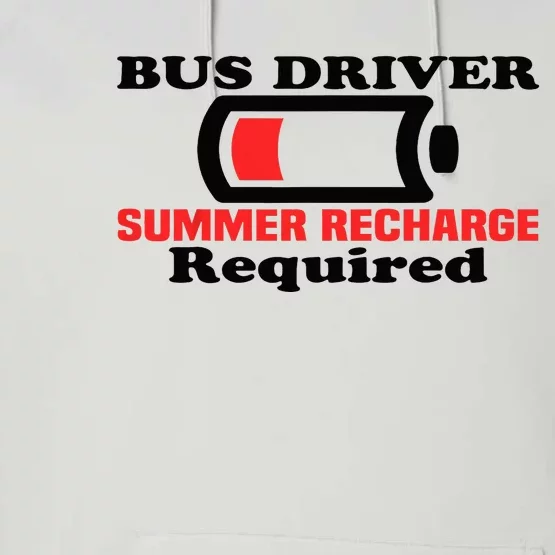 Funny Bus Driver Summer Recharge Required Last day School Performance Fleece Hoodie