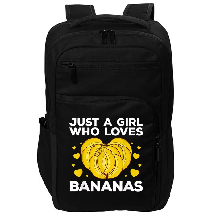 Funny Banana Design Women Girl Kids Banana Fruit Lovers Impact Tech Backpack