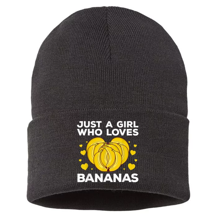 Funny Banana Design Women Girl Kids Banana Fruit Lovers Sustainable Knit Beanie