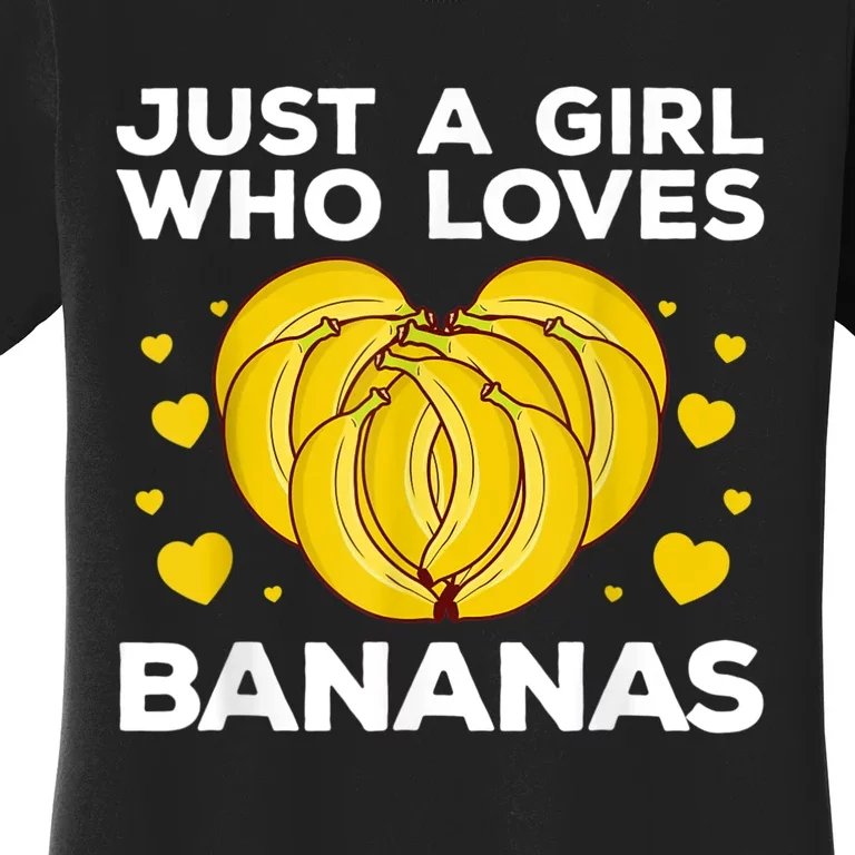 Funny Banana Design Women Girl Kids Banana Fruit Lovers Women's T-Shirt