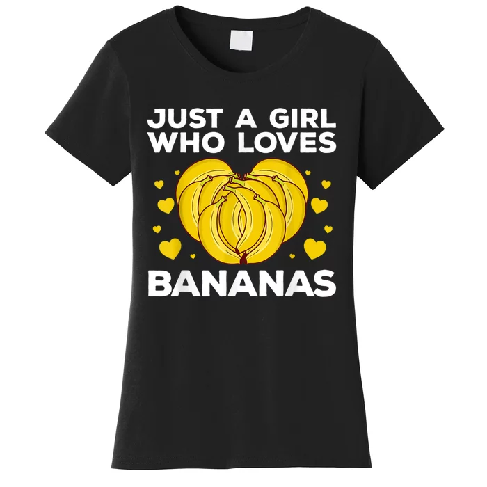 Funny Banana Design Women Girl Kids Banana Fruit Lovers Women's T-Shirt