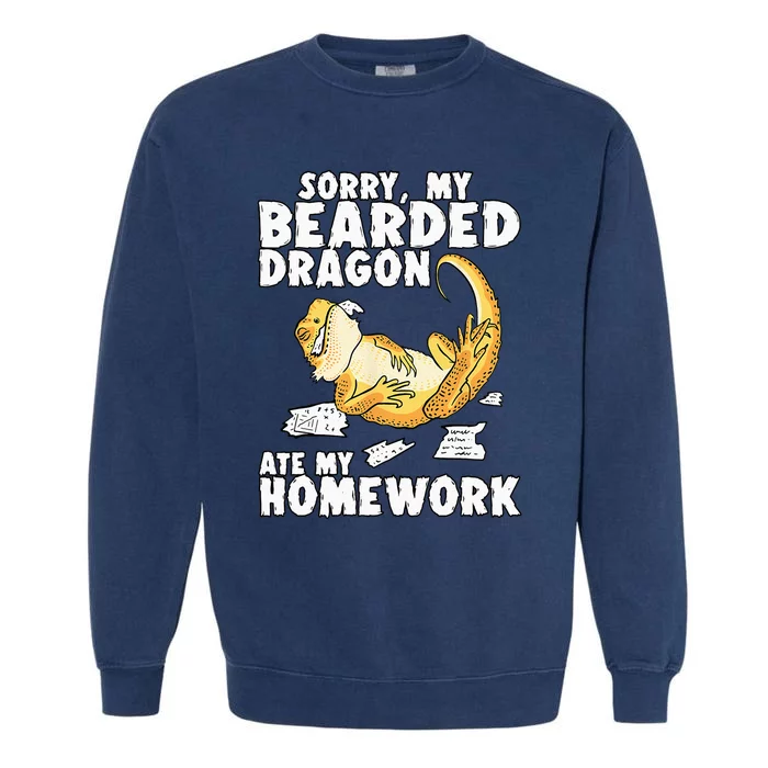 Funny Bearded Dragon Reptile Funny Lizard Garment-Dyed Sweatshirt