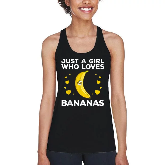 Funny Banana Design Women Girl Kids Banana Fruit Lovers Women's Racerback Tank