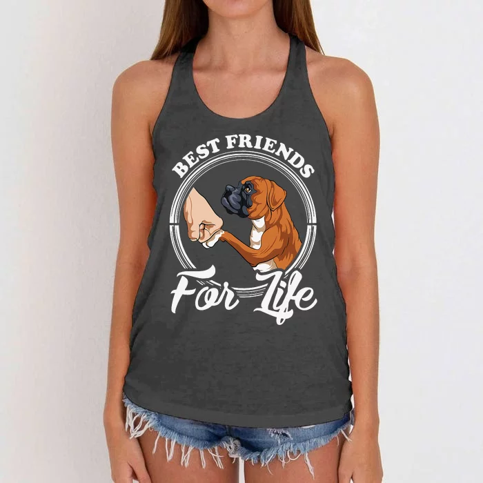 Funny Boxer Dog Boxer Dog Lover Women's Knotted Racerback Tank