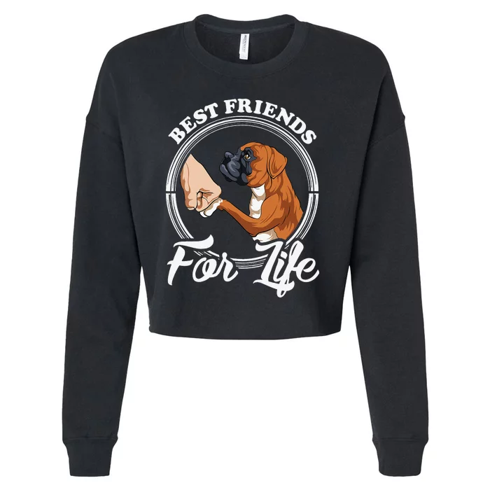 Funny Boxer Dog Boxer Dog Lover Cropped Pullover Crew