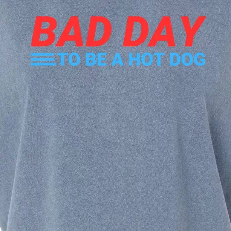 Funny Bad Day To Be A Hot Dog Hot Dog Foodie Funny Hot Dog Dad Life Garment-Dyed Women's Muscle Tee