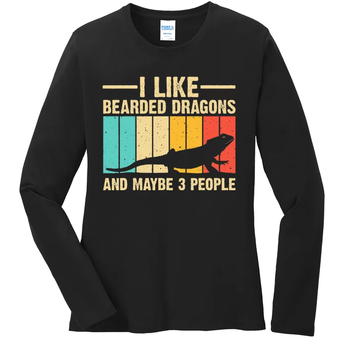 Funny Bearded Dragon Design Pogona Reptile Lover Men Women Ladies Long Sleeve Shirt