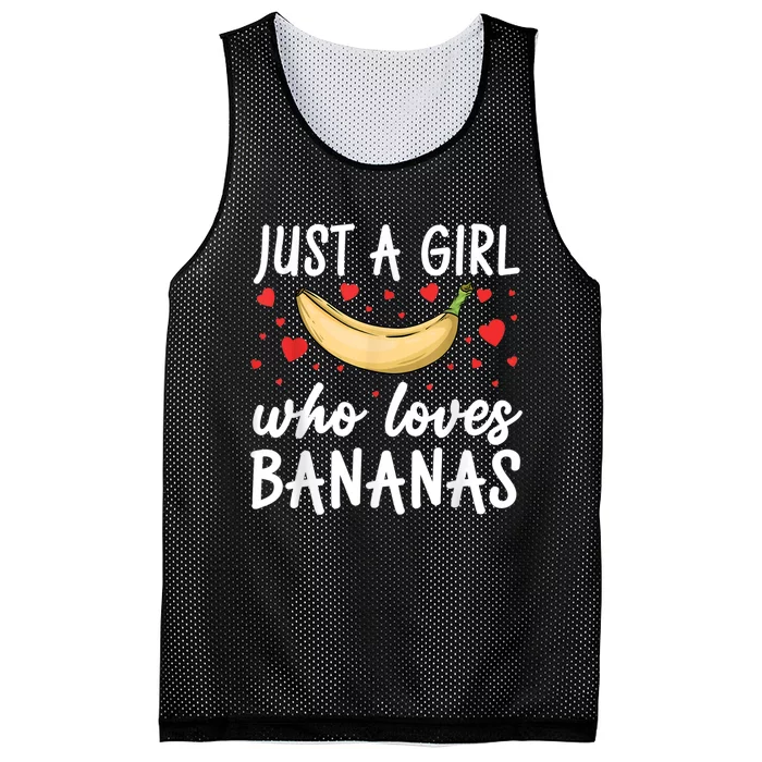 Funny Banana Design For Women Girl Banana Fruit Food Lovers Mesh Reversible Basketball Jersey Tank