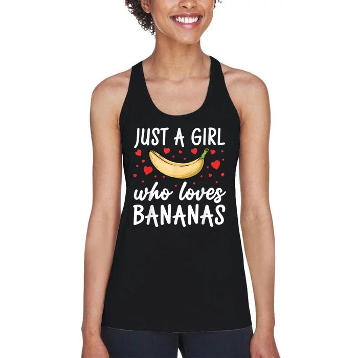 Funny Banana Design For Women Girl Banana Fruit Food Lovers Women's Racerback Tank