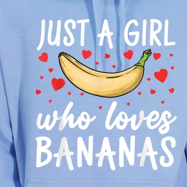 Funny Banana Design For Women Girl Banana Fruit Food Lovers Unisex Surf Hoodie