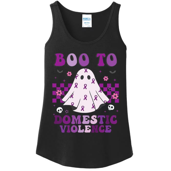 funny Boo Domestic Violence Awareness Ladies Essential Tank