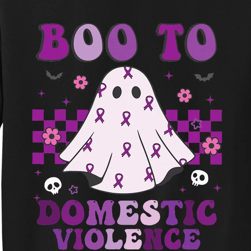 funny Boo Domestic Violence Awareness Tall Sweatshirt