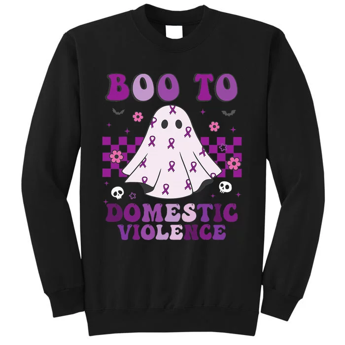 funny Boo Domestic Violence Awareness Tall Sweatshirt