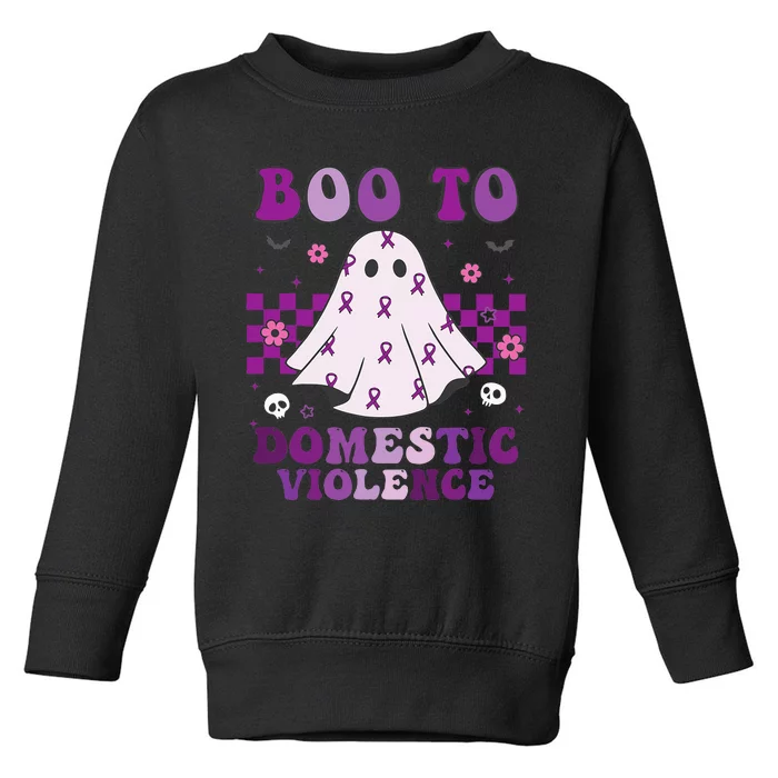 funny Boo Domestic Violence Awareness Toddler Sweatshirt