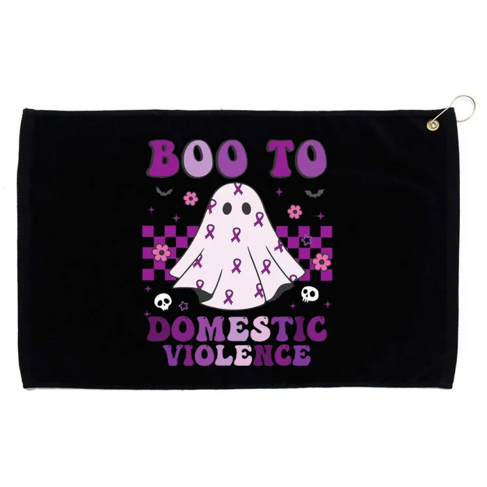 funny Boo Domestic Violence Awareness Grommeted Golf Towel