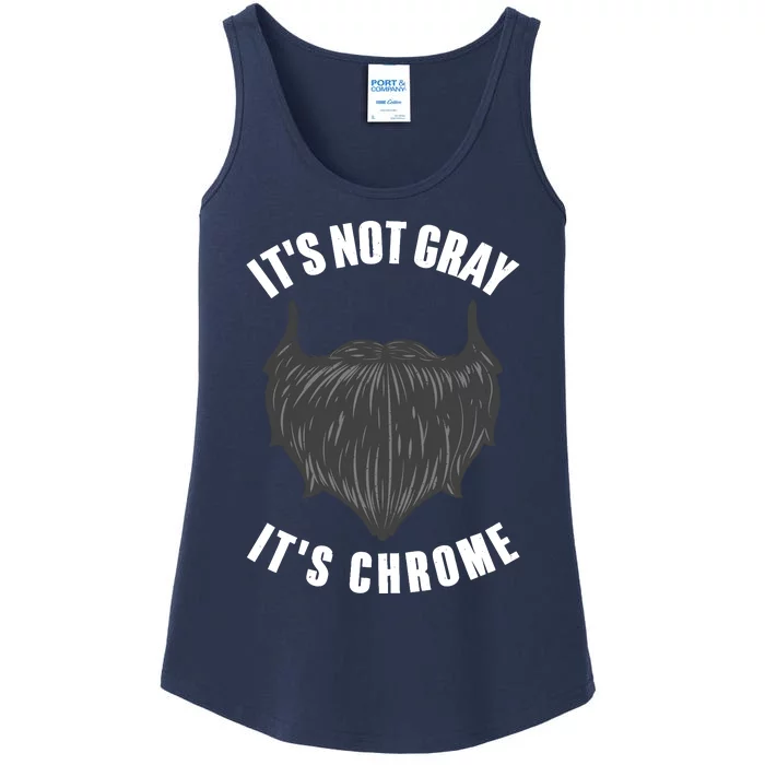 Funny Beard Design For Boy Gray Chrome Beard Lovers Ladies Essential Tank