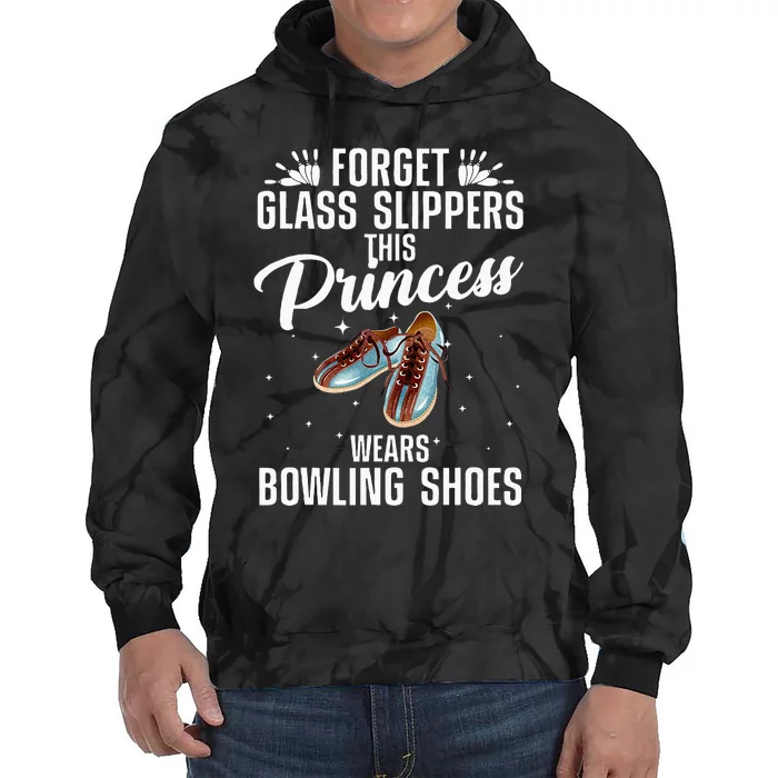 Funny Bowling Design For Women Bowling Shoes Bowler Tie Dye Hoodie