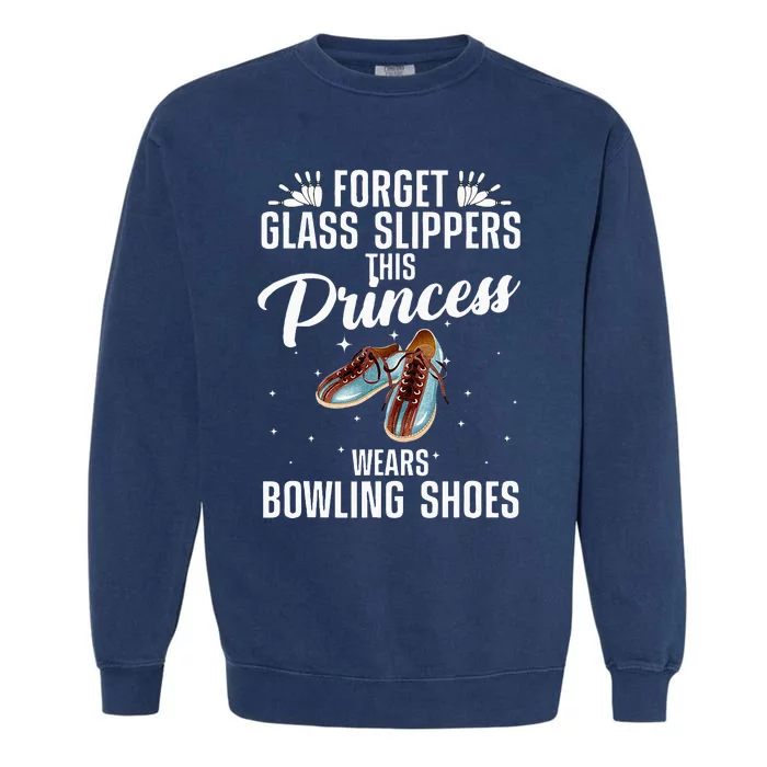 Funny Bowling Design For Women Bowling Shoes Bowler Garment-Dyed Sweatshirt