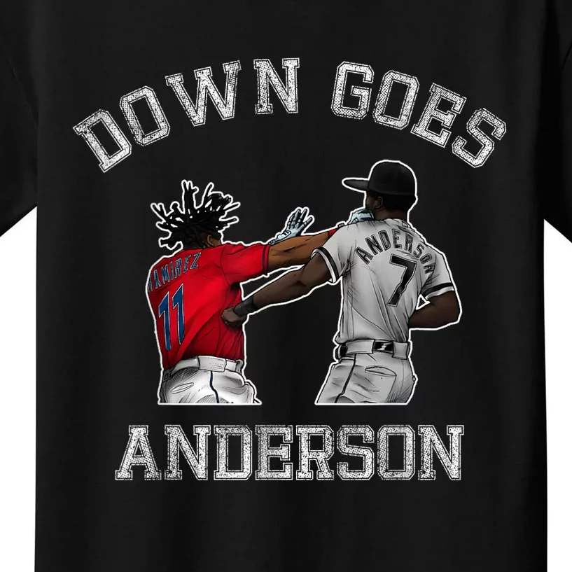 FUNNY BASEBALL DOWN GOES ANDERSON Kids T-Shirt