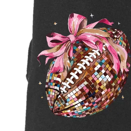 Football Bow Disco Ball Doggie 3-End Fleece Hoodie