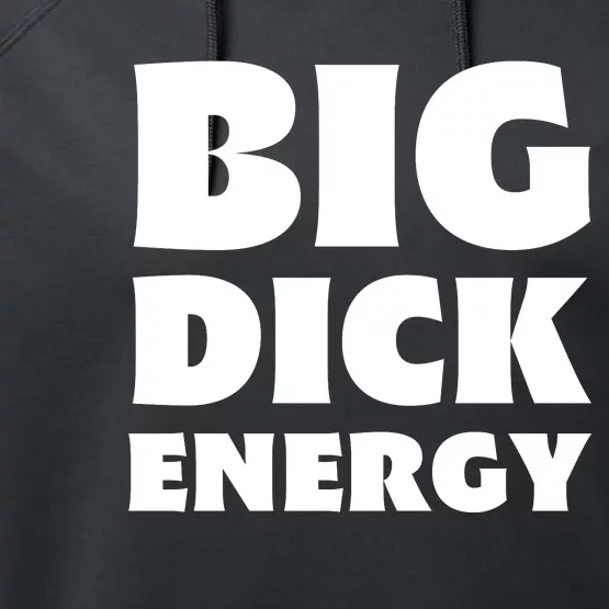 Funny Big Dick Energy Gift Performance Fleece Hoodie