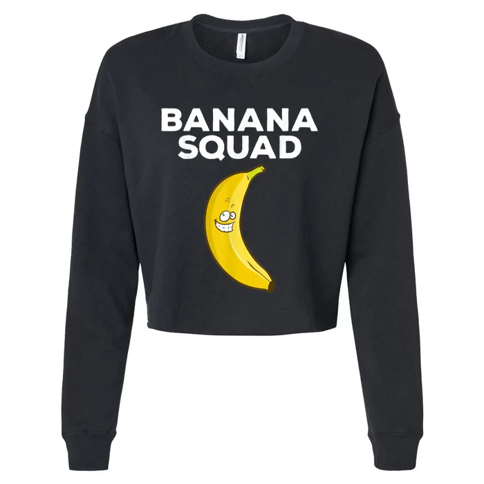 Funny Banana Design For Men Women Kids Banana Fruit Lovers Cropped Pullover Crew