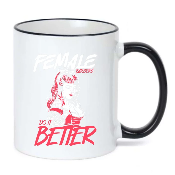 Female Barbers Do It Better Hairdresser Girl Black Color Changing Mug