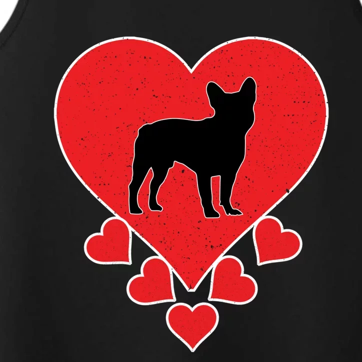 French Bulldog Dog Lover Valentine's Day French Bulldog Gift Performance Tank