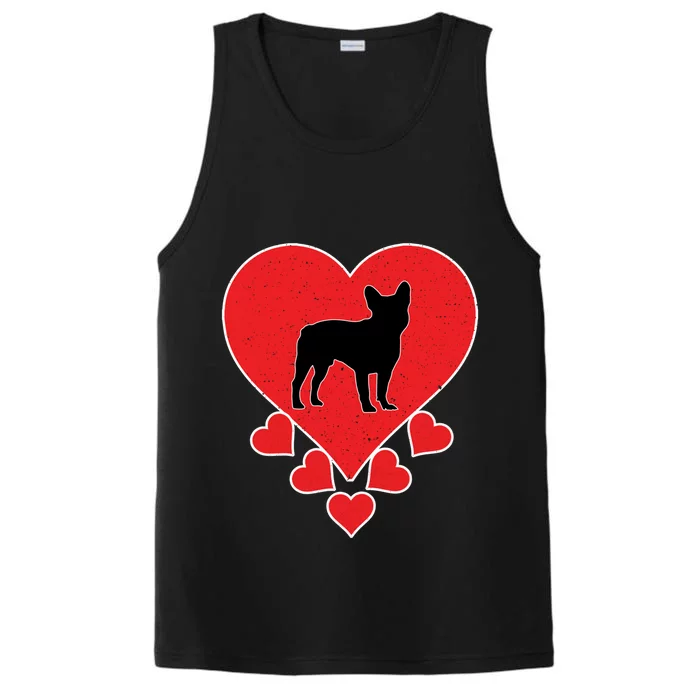 French Bulldog Dog Lover Valentine's Day French Bulldog Gift Performance Tank