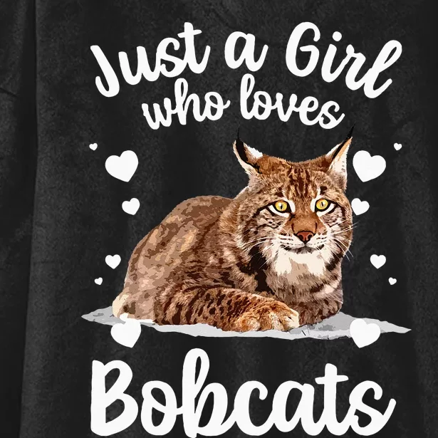 Funny Bobcat Design For Women Girls Pet Cat Bobcat Animal Hooded Wearable Blanket