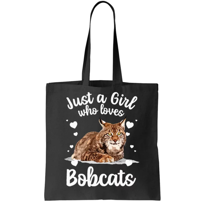 Funny Bobcat Design For Women Girls Pet Cat Bobcat Animal Tote Bag