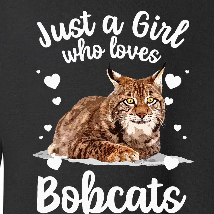 Funny Bobcat Design For Women Girls Pet Cat Bobcat Animal Toddler Sweatshirt