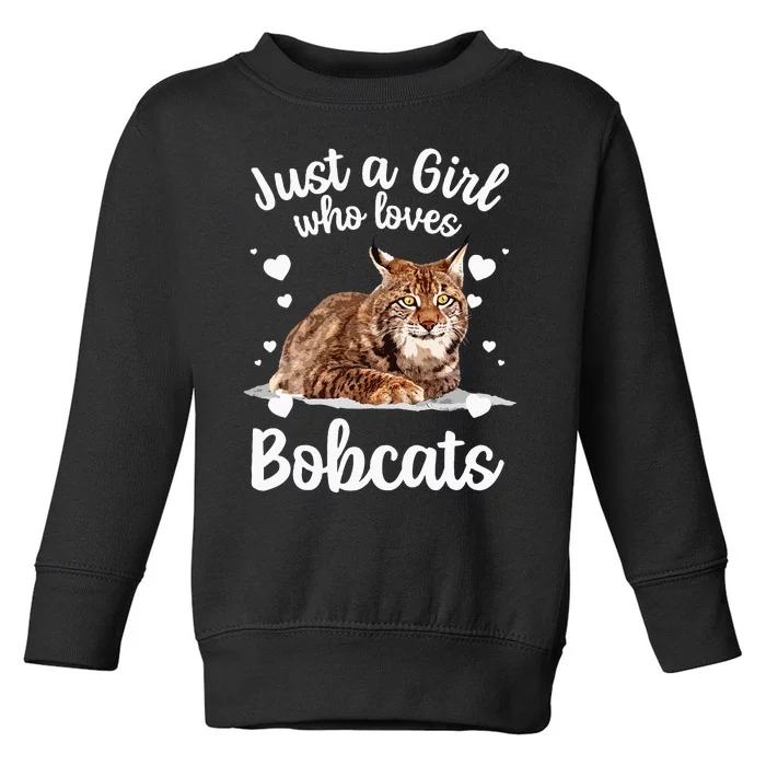 Funny Bobcat Design For Women Girls Pet Cat Bobcat Animal Toddler Sweatshirt