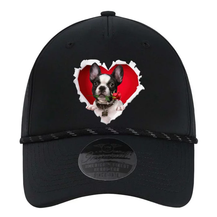 French Bulldog Dog Rose Heart Valentines Day Couple Gift Performance The Dyno Cap