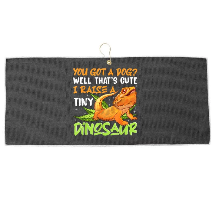 Funny Bearded Dragon Pet Reptile Lizard Lover Large Microfiber Waffle Golf Towel