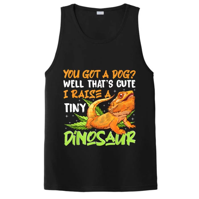 Funny Bearded Dragon Pet Reptile Lizard Lover Performance Tank