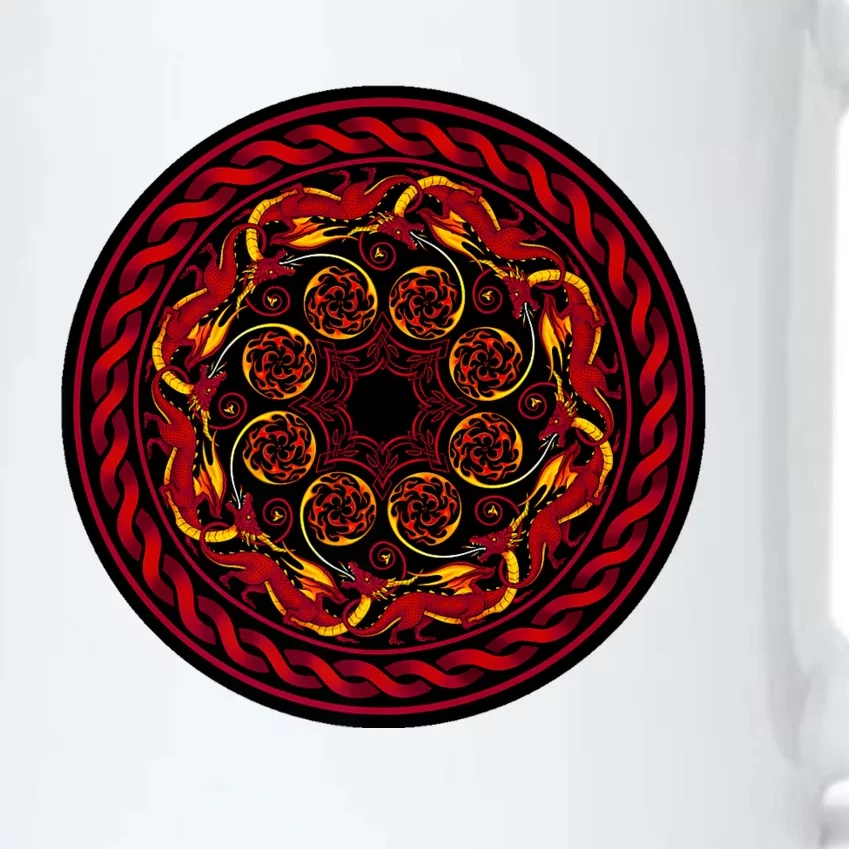 Fire Breathing Dragons Black Color Changing Mug