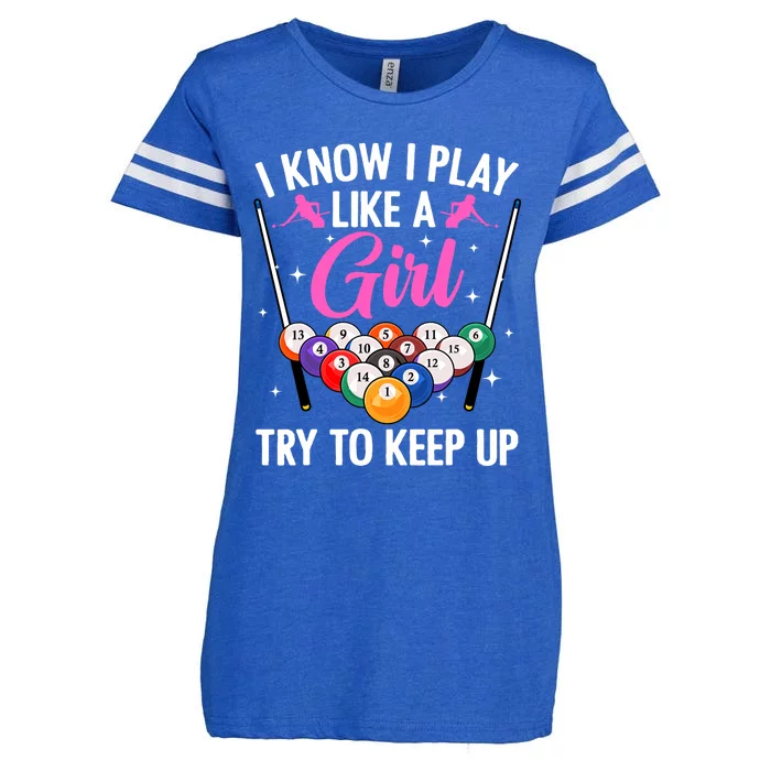 Funny Billiards Design For Pool Billiard Player Enza Ladies Jersey Football T-Shirt