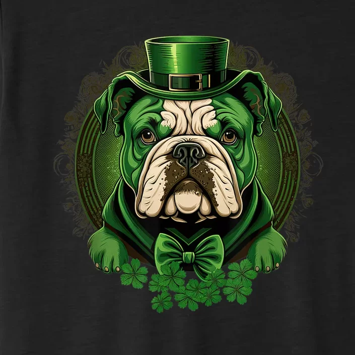 Funny Bulldog Dog St Patricks Day Irish Saint Patrick Day ChromaSoft Performance T-Shirt