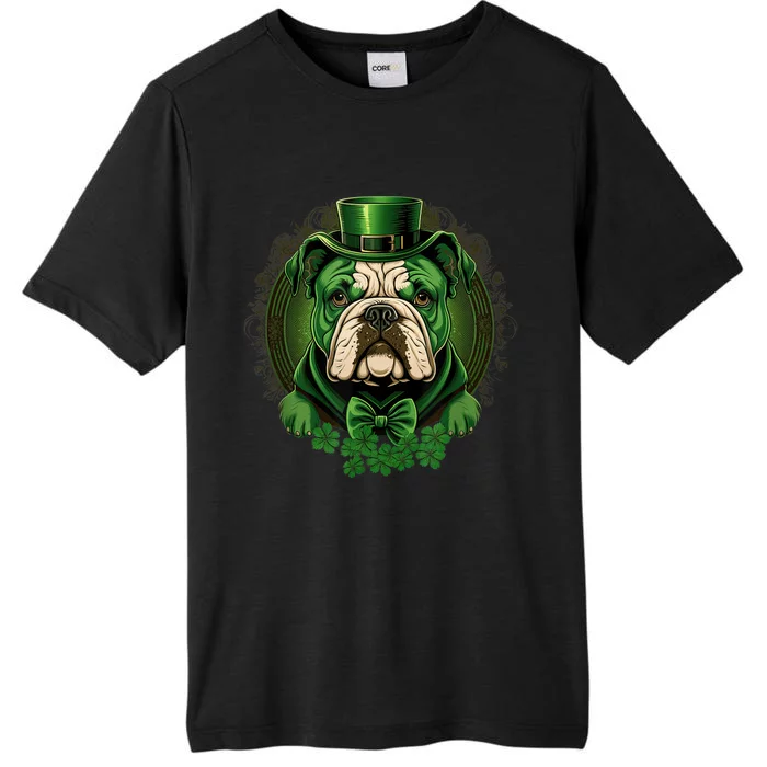 Funny Bulldog Dog St Patricks Day Irish Saint Patrick Day ChromaSoft Performance T-Shirt