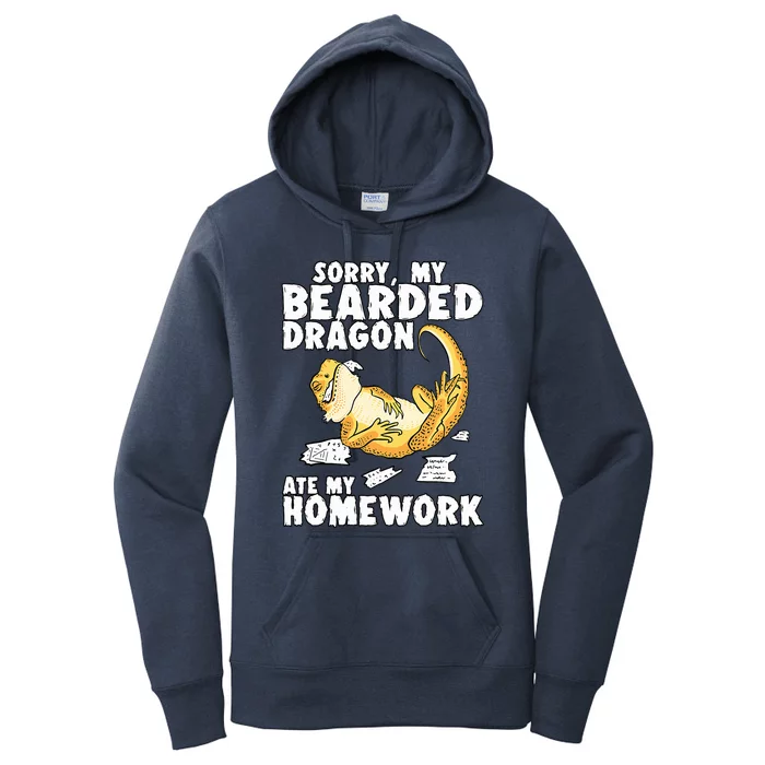 Funny Bearded Dragon Lizard Lover Bearded Dragon Women's Pullover Hoodie