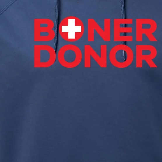 Funny Boner Donor Outfit Performance Fleece Hoodie