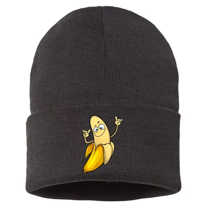 Funny Banana Designs For Men Women Fruit Lover Farming Food Sustainable Knit Beanie