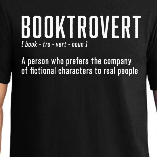 Funny Booktrovert Definition Book Lovers Librarian Bookish Pajama Set