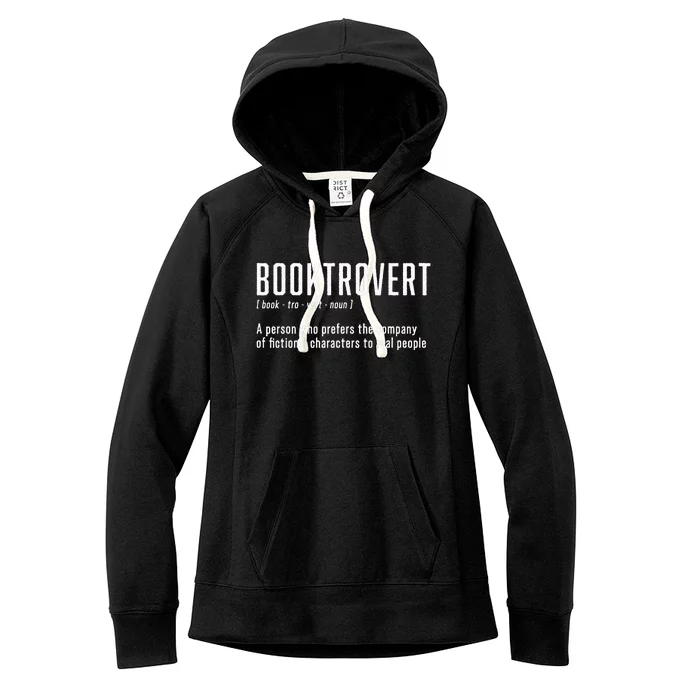 Funny Booktrovert Definition Book Lovers Librarian Bookish Women's Fleece Hoodie