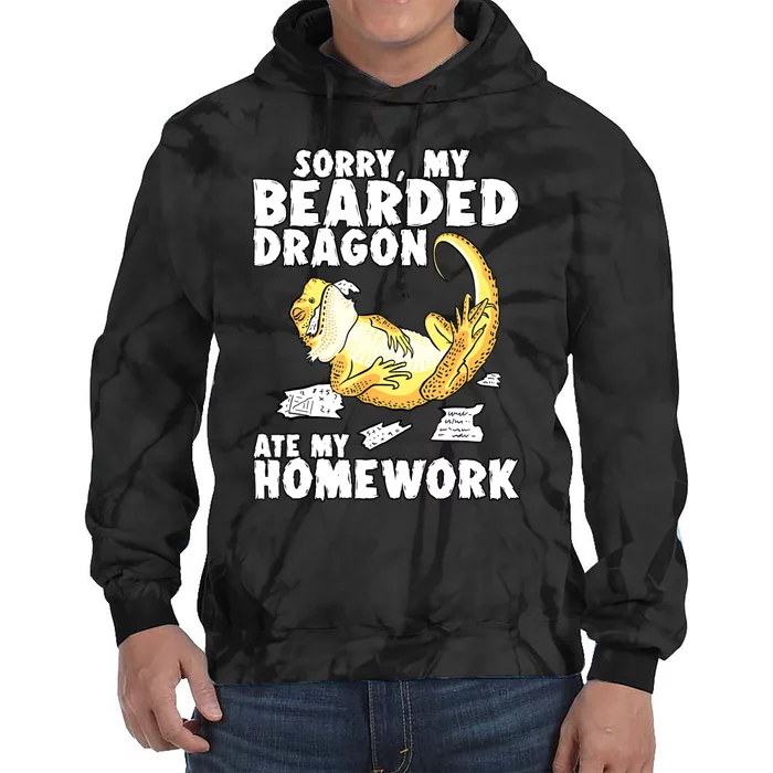 Funny Bearded Dragon Reptile Funny Lizard Bearded Dragon Tie Dye Hoodie