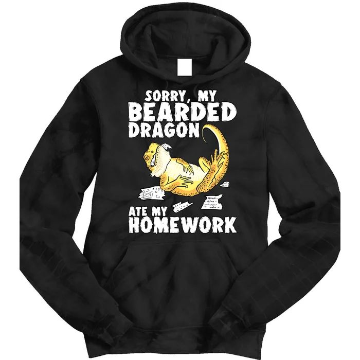 Funny Bearded Dragon Reptile Funny Lizard Bearded Dragon Tie Dye Hoodie