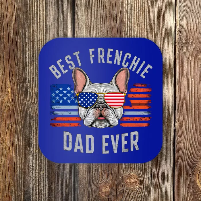 French Bulldog Dad Usa Lover 4th Of July Gift Coaster